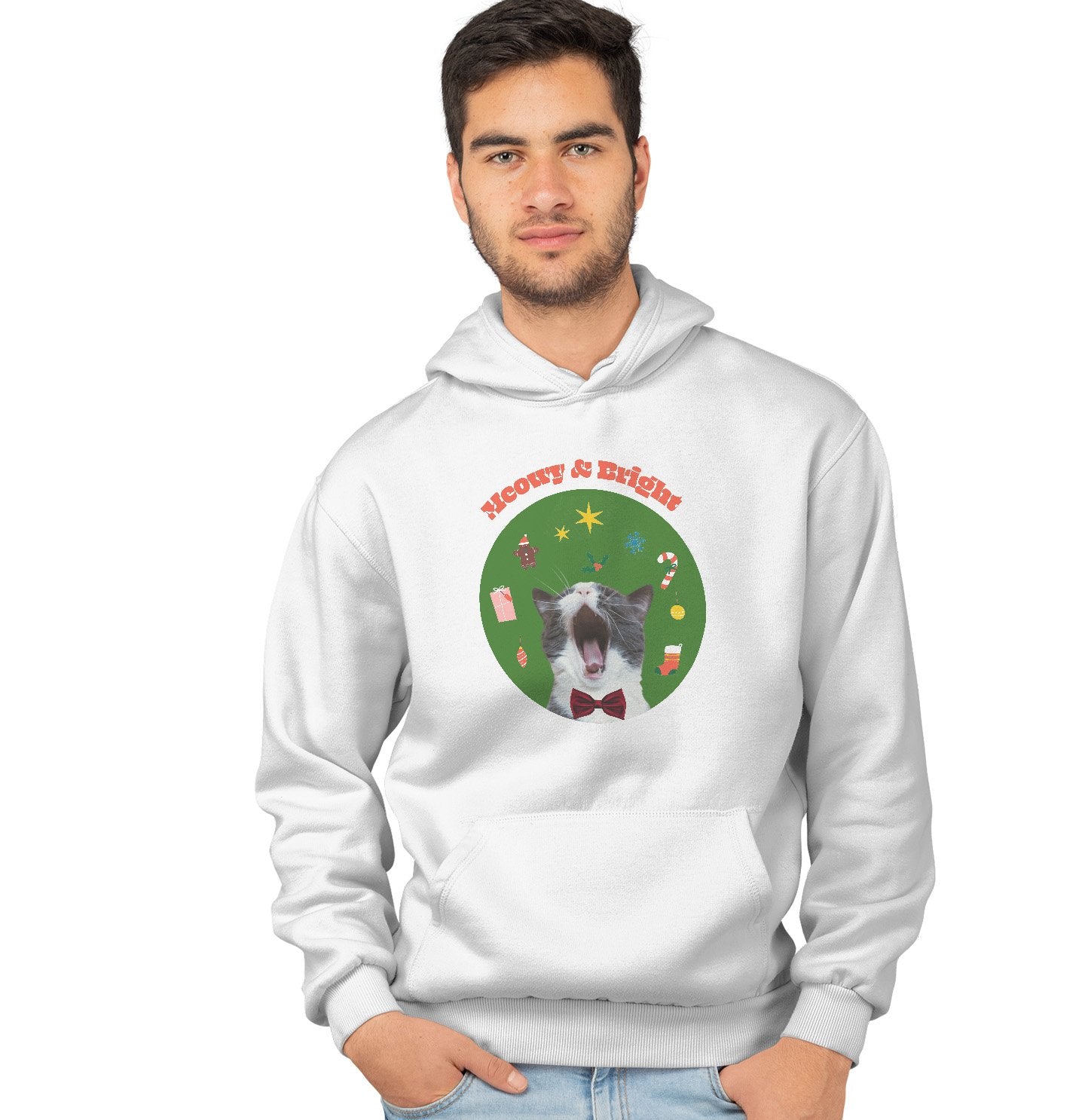 Animal Pride - Meowy & Bright - Adult Unisex Hoodie Sweatshirt