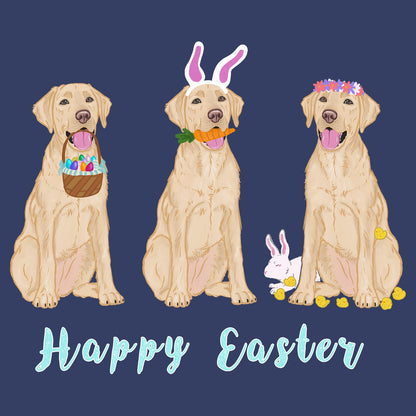 Easter Yellow Labrador Line Up - Kids' Unisex T-Shirt