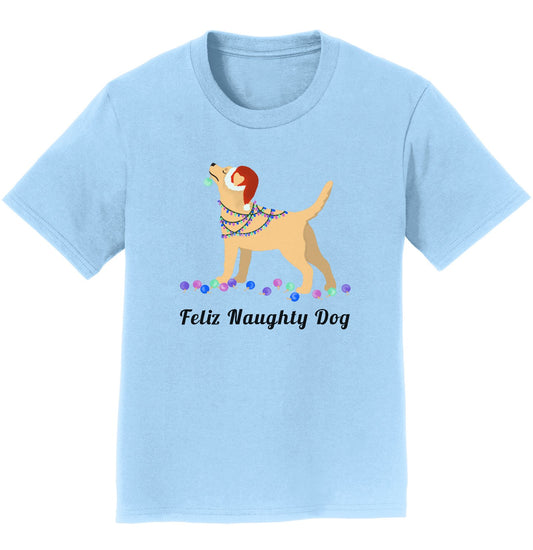 Feliz Naughty Dog Yellow Lab - Kids' Unisex T-Shirt