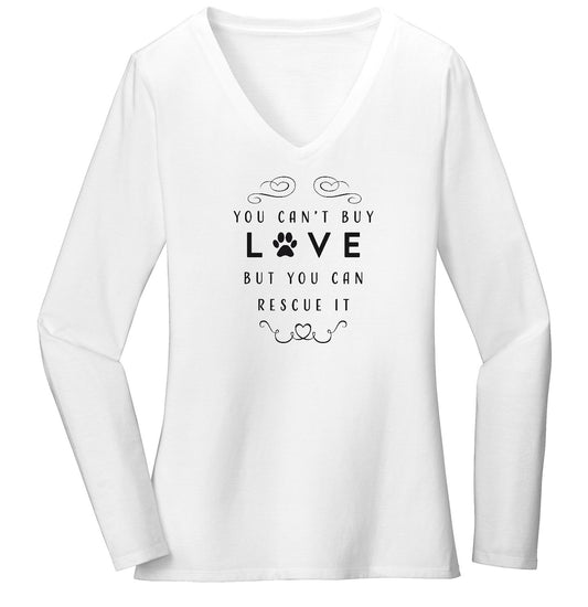 Animal Pride - Can Rescue Love - Women's V-Neck Long Sleeve T-Shirt