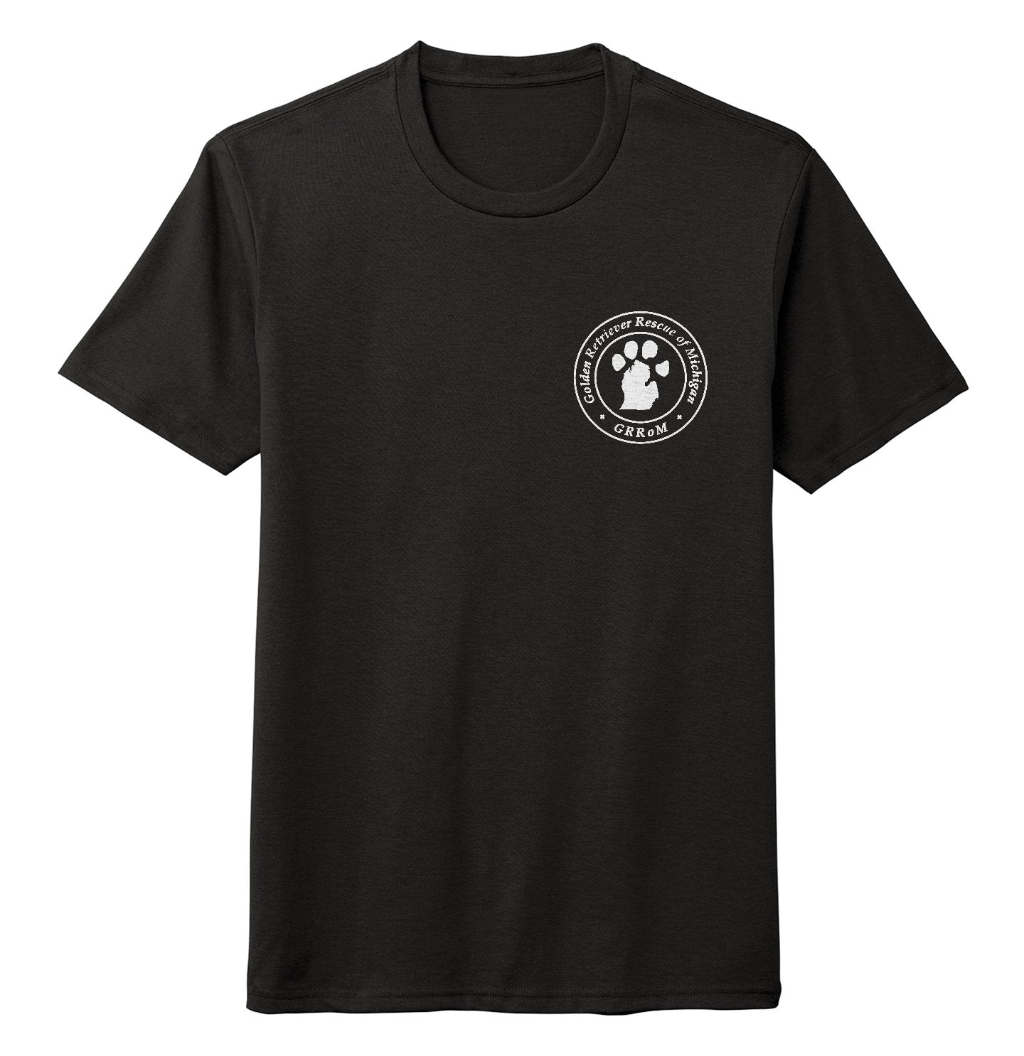 Golden Retriever Rescue of Michigan Logo - Left Chest White - Tri-Blend T-Shirt