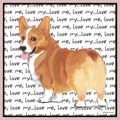 Corgi Love Text - Women's Fitted T-Shirt