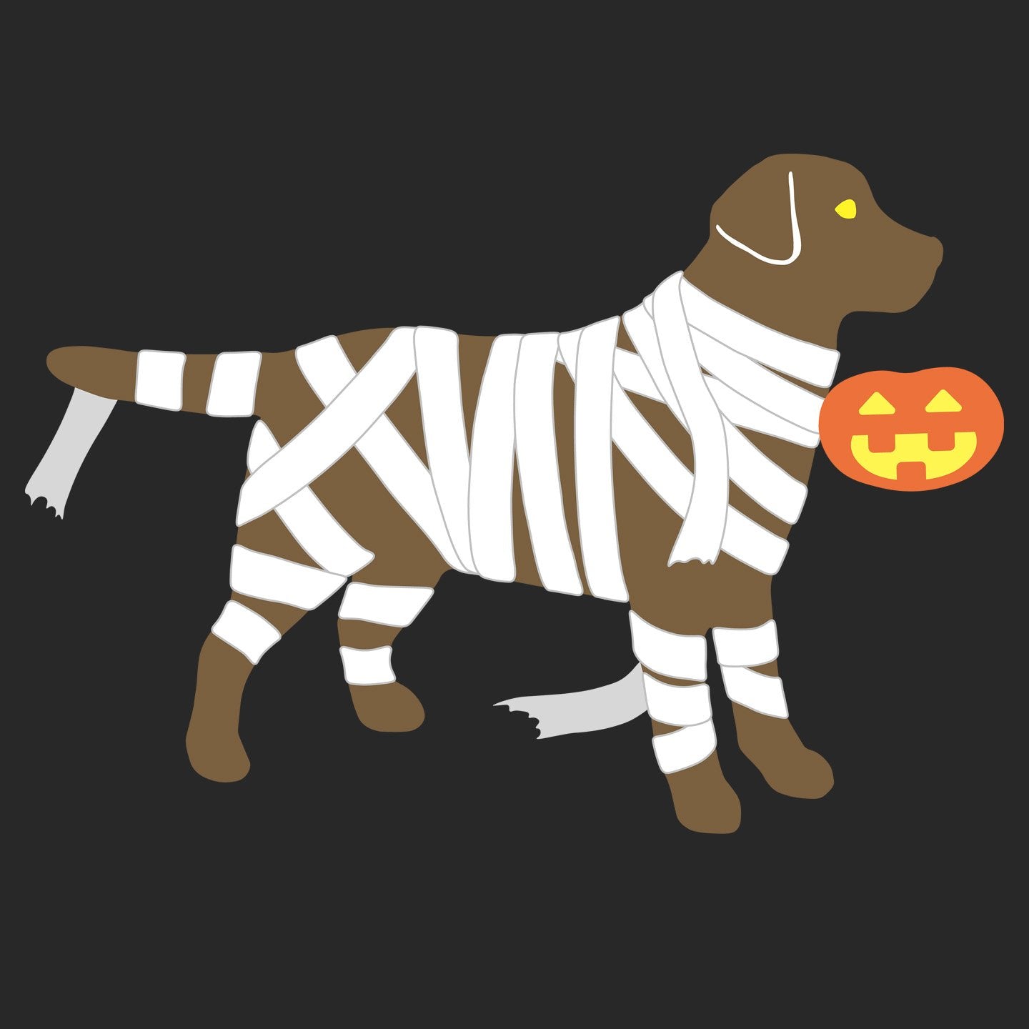 Chocolate Lab Mummy Trick or Treater - Adult Unisex T-Shirt