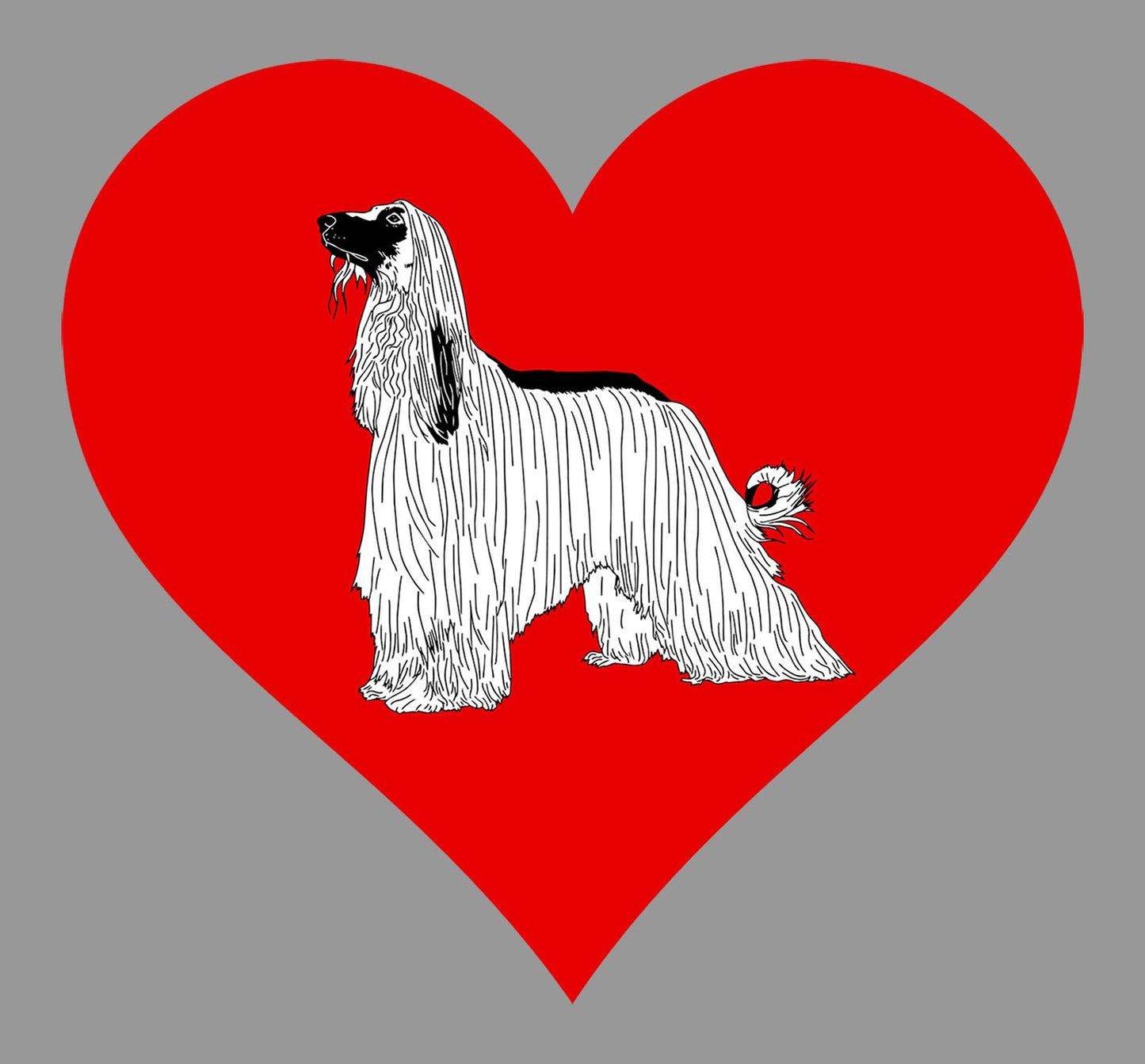 AfghanHound on Heart Left Chest - Women's Full-Zip Hoodie Sweatshirt