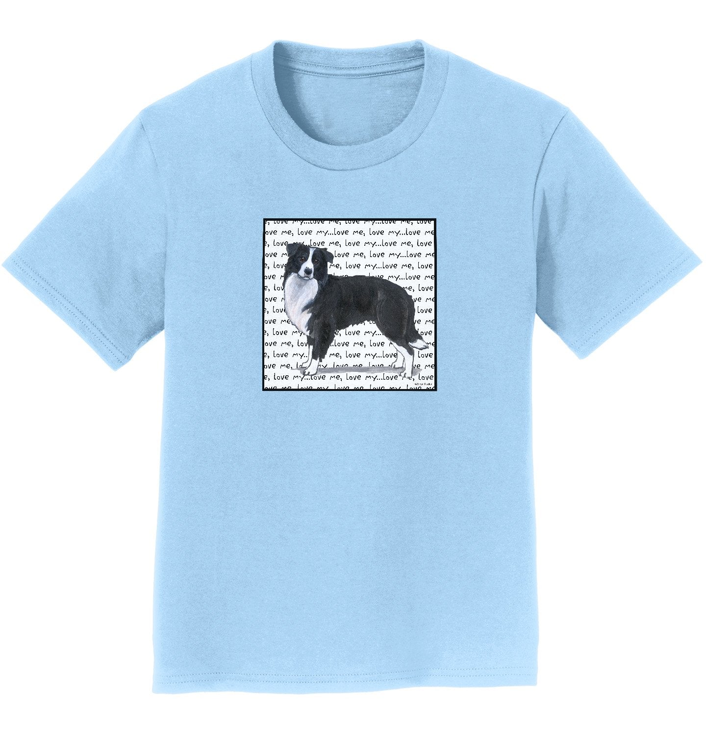 Border Collie Love Text - Kids' Unisex T-Shirt | Zeppa Studios