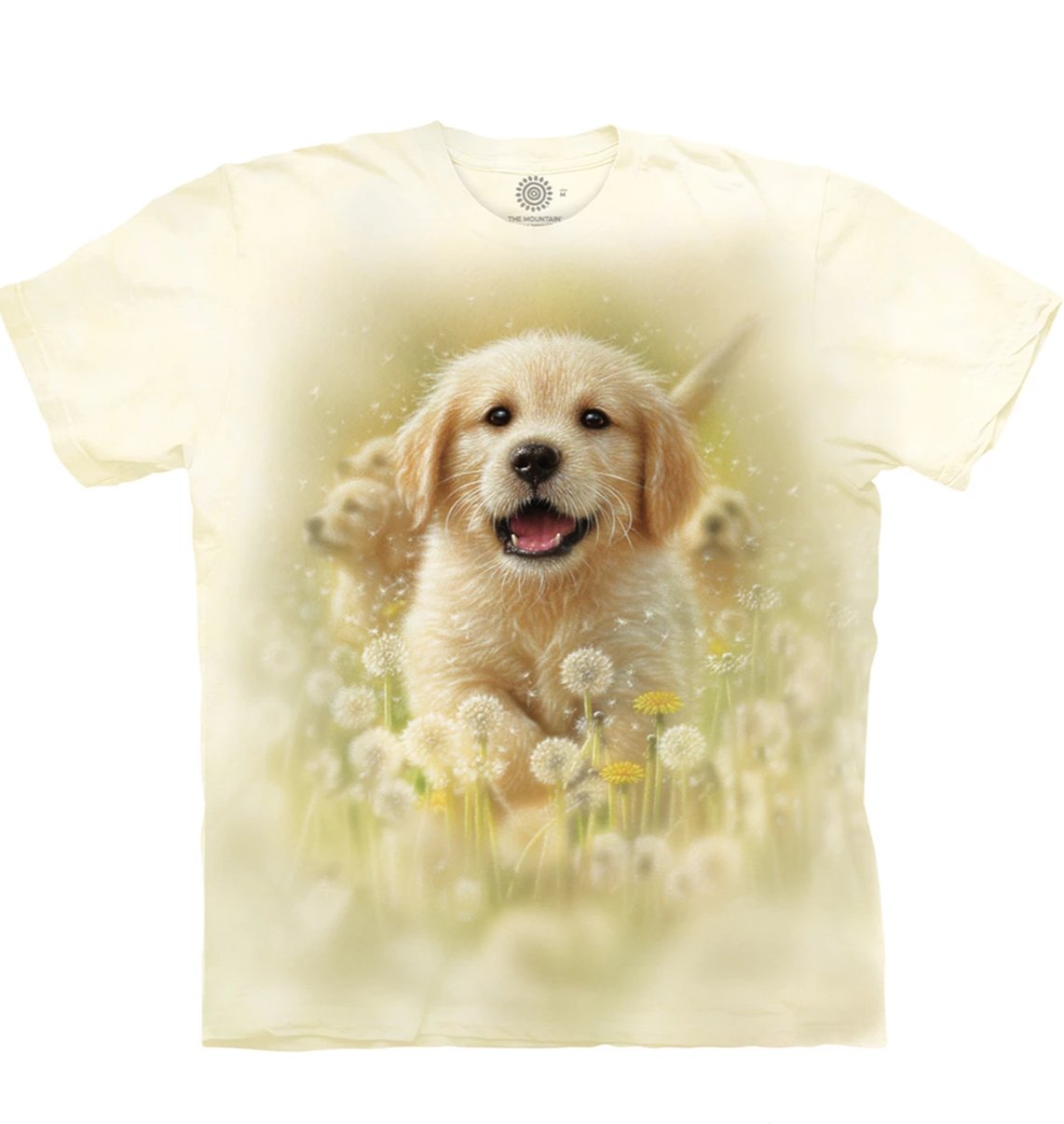Golden Puppy - The Mountain - 3D Dog T-Shirt