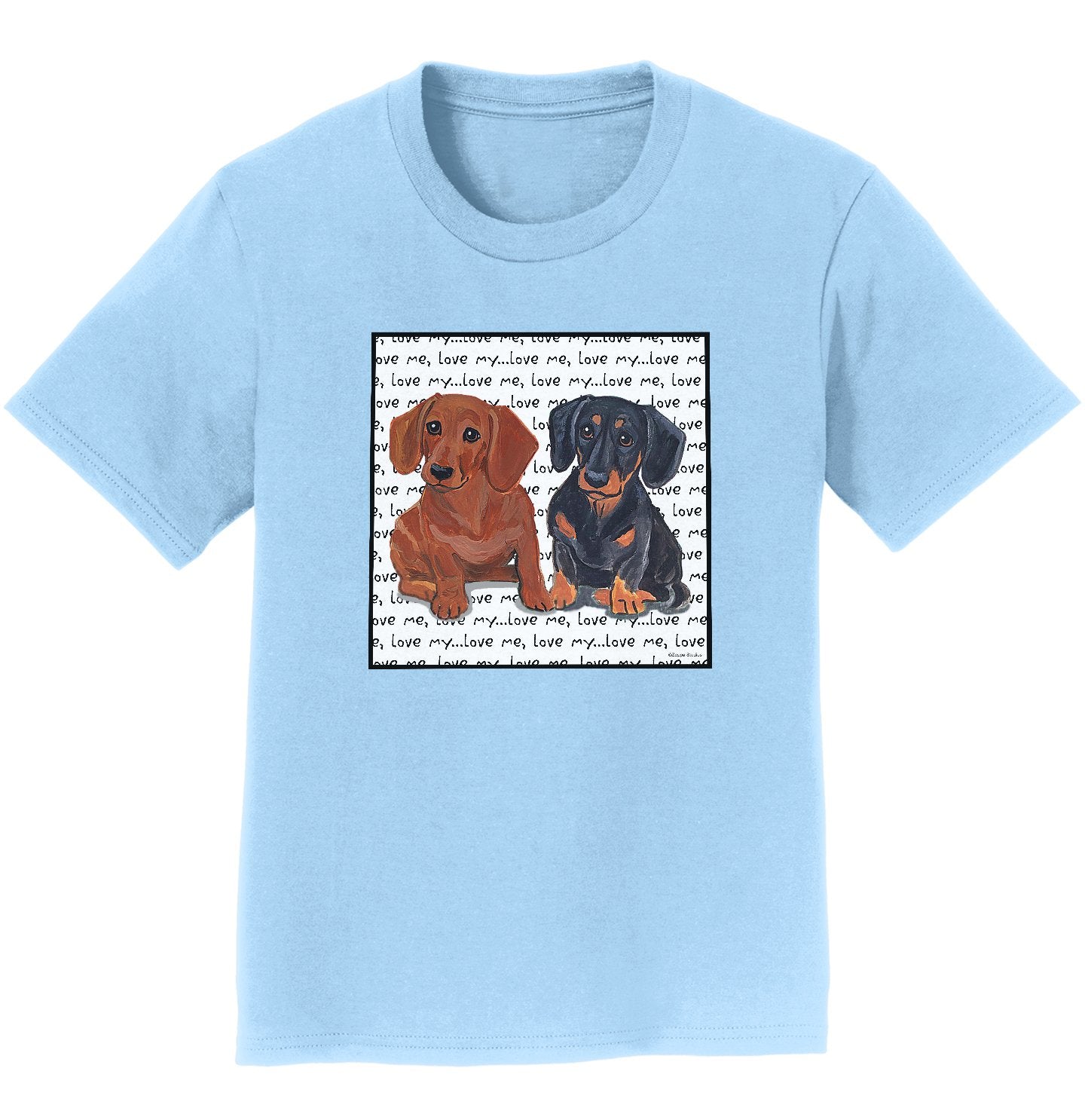 Animal Pride - Dachshund Love Text - Kids' Unisex T-Shirt