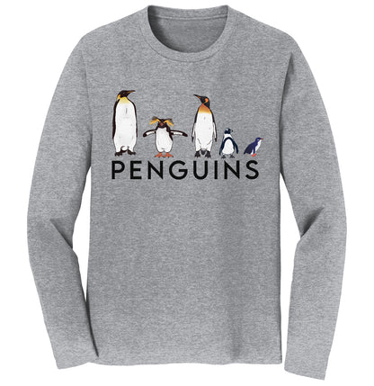 Five Penguins - Adult Unisex Long Sleeve T-Shirt