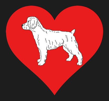 Cockapoo on Heart Left Chest - Women's Full-Zip Hoodie Sweatshirt