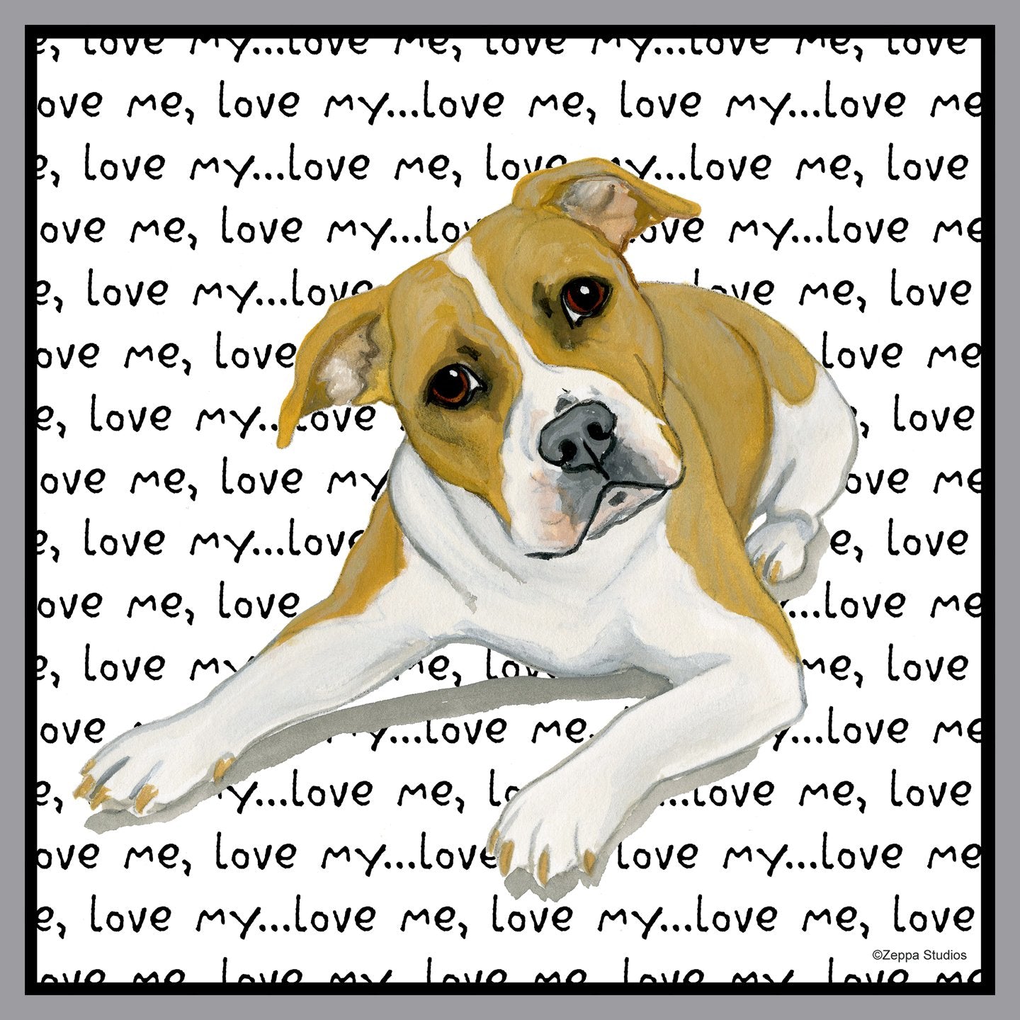 American Pit Bull Love Text - Kids' Unisex T-Shirt