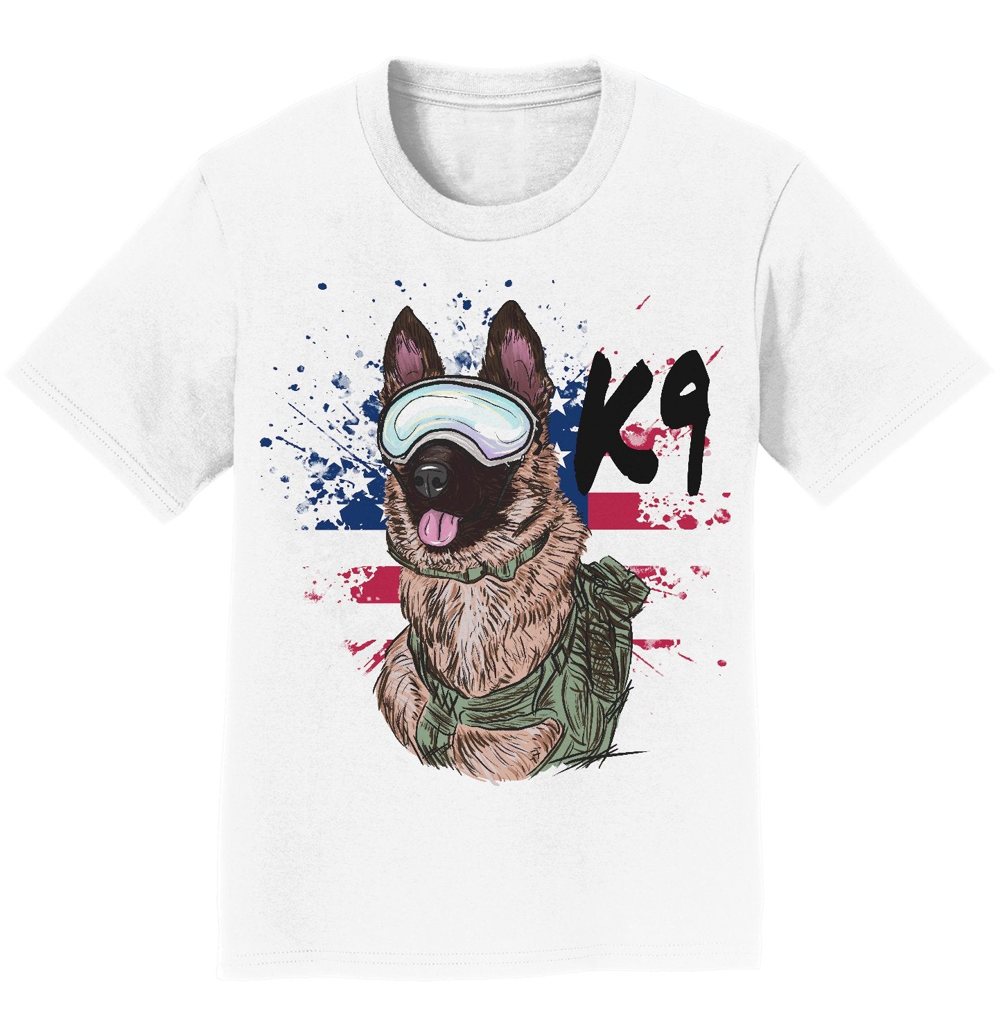 Military K9 German Shepherd - Kids' Unisex T-Shirt