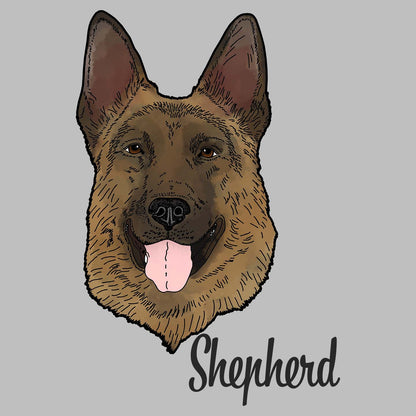 Black & Tan German Shepherd Headshot - Women's V-Neck T-Shirt