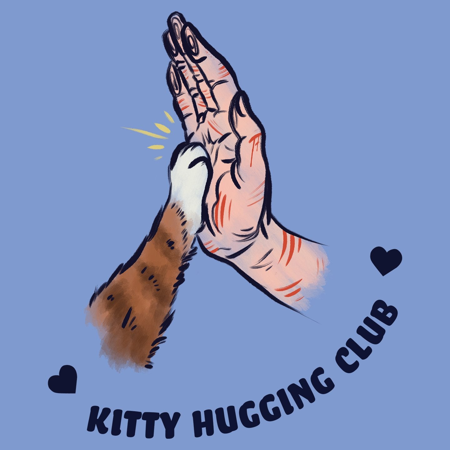 Kitty Hugging Club - Women's Tri-Blend T-Shirt
