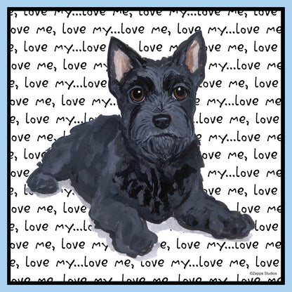 Scottie Puppy Love Text - Adult Unisex T-Shirt