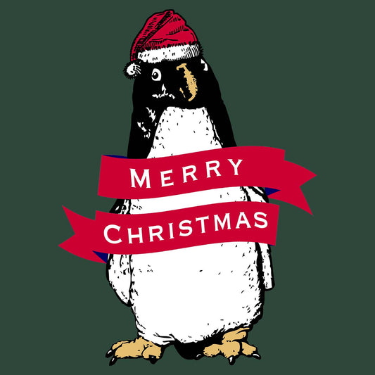 Merry Christmas Penguin - Adult Unisex T-Shirt