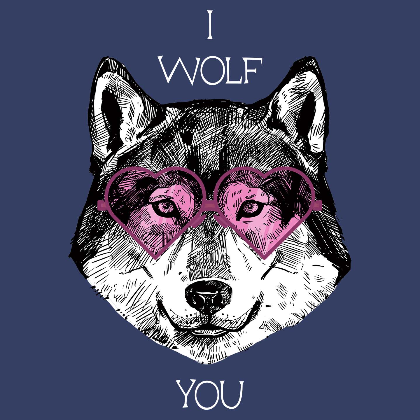 I Wolf You - Adult Unisex Crewneck Sweatshirt