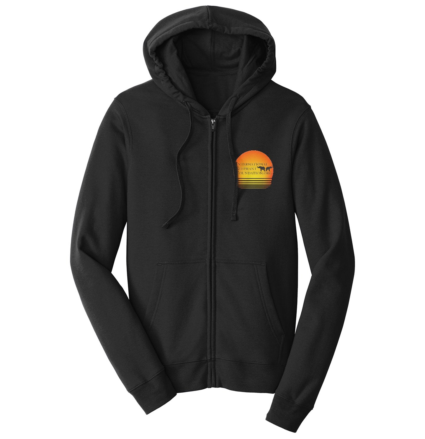 International Elephant Foundation - IEF Sunset Logo - Adult Unisex Full-Zip Hoodie Sweatshirt