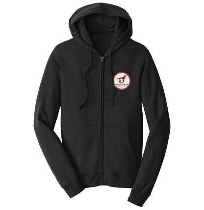 Maroon DFWLRR Logo - Adult Unisex Full-Zip Hoodie Sweatshirt