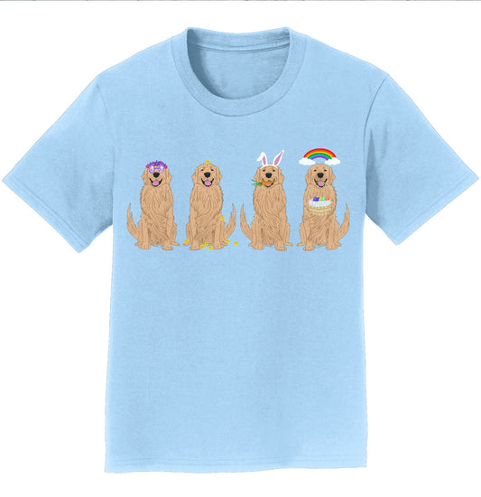 Animal Pride - Easter Golden Retriever Line Up - Kids' Unisex T-Shirt
