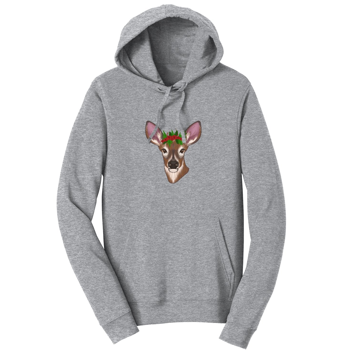 Christmas Doe Head - Adult Unisex Hoodie Sweatshirt