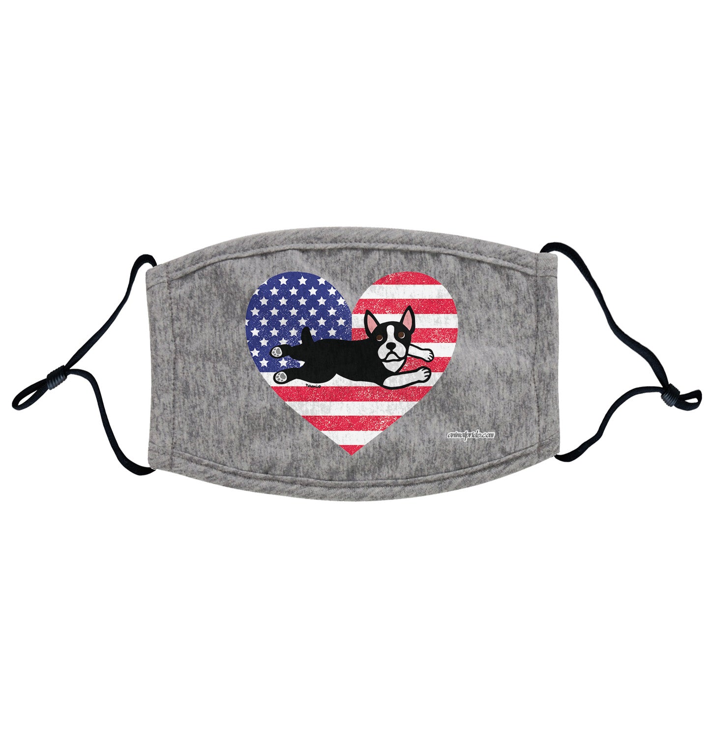 Terrier Flag Heart - Adjustable Face Mask, Breathable, Reusable, Printed in USA