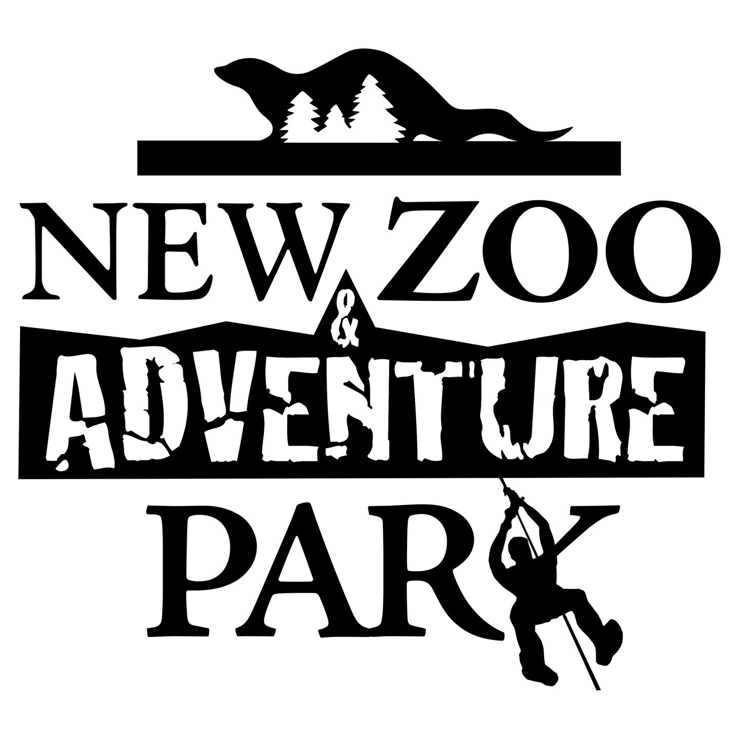 NEW Zoo and Adventure Park Black & White Logo - Adult Unisex T-Shirt