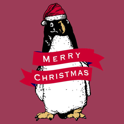 Merry Christmas Penguin - Adult Unisex Hoodie Sweatshirt