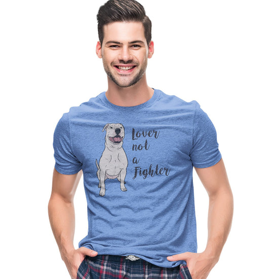 Animal Pride - White Pit Bull Lover Not Fighter - Adult Tri-Blend T-Shirt