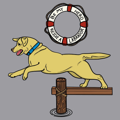 Labrador Dock Dive - Adult Unisex T-Shirt