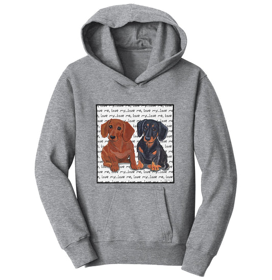 Animal Pride - Dachshund Love Text - Kids' Unisex Hoodie Sweatshirt