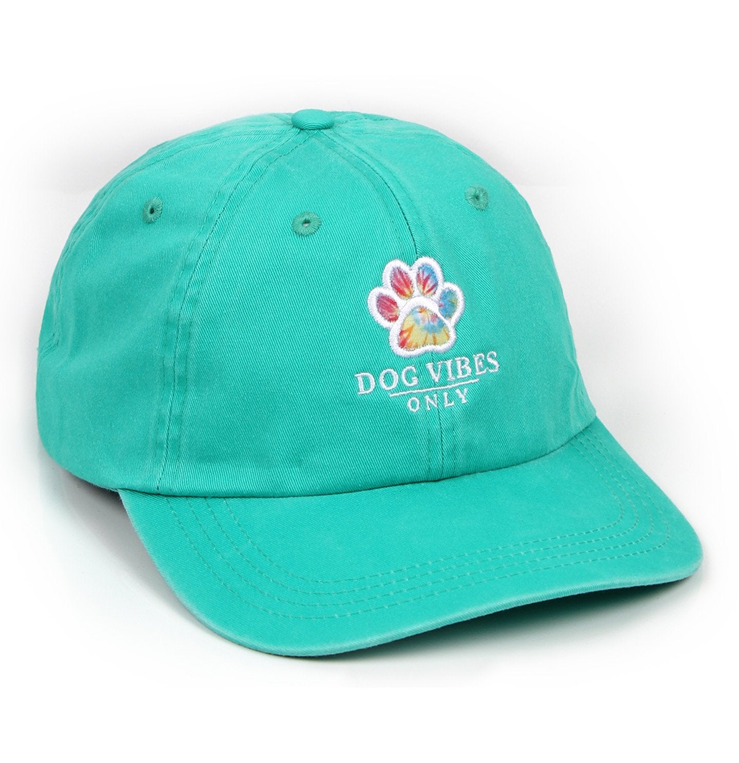 Animal Pride - Dog Vibes Only (on Teal) - Ladies Pigment Dyed Hat