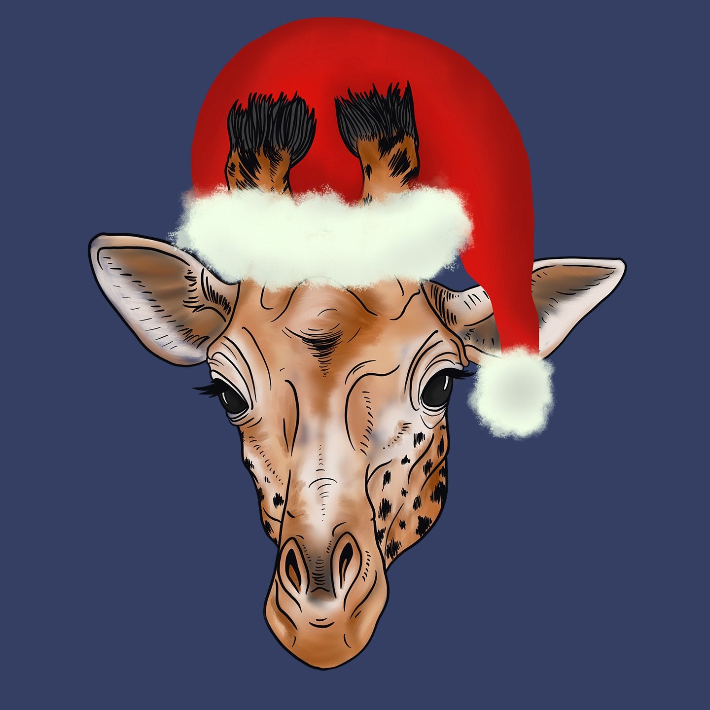 Christmas Giraffe - Adult Unisex T-Shirt