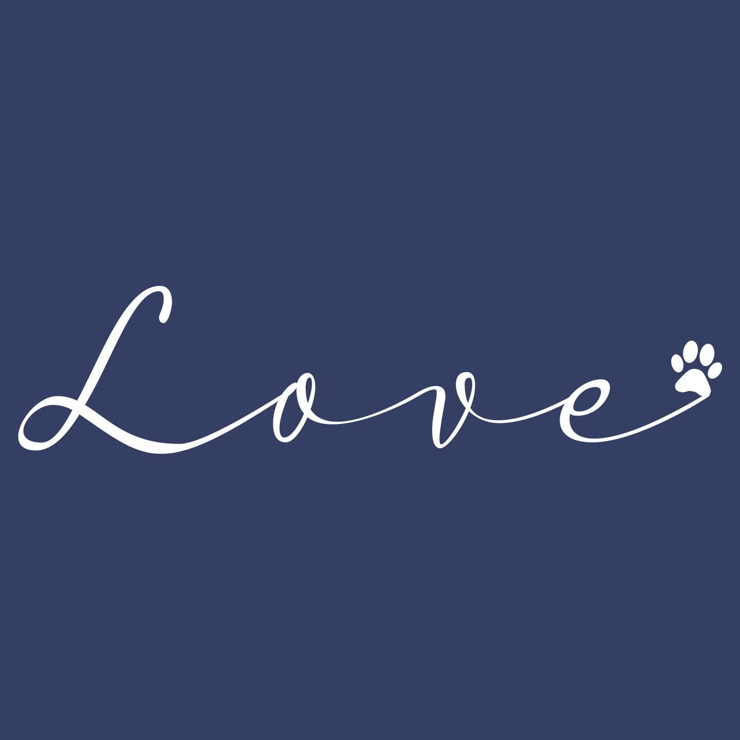 Love Script Paw - Adult Unisex Crewneck Sweatshirt