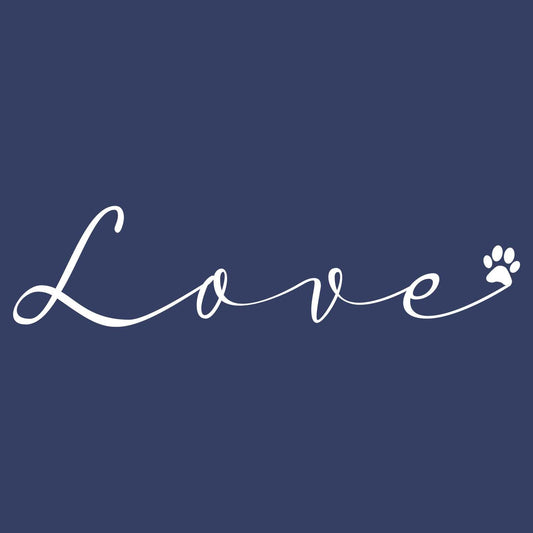 Love Script Paw - Adult Unisex Crewneck Sweatshirt