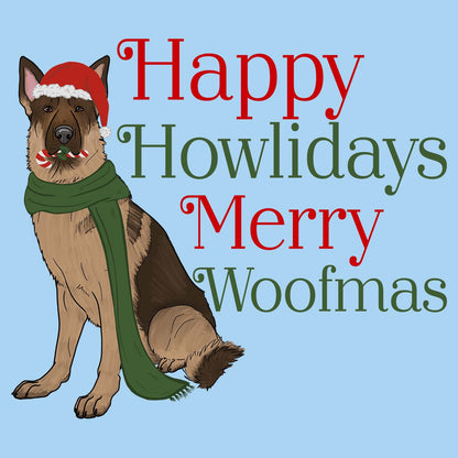 Merry Woofmas German Shepherd - Adult Unisex T-Shirt