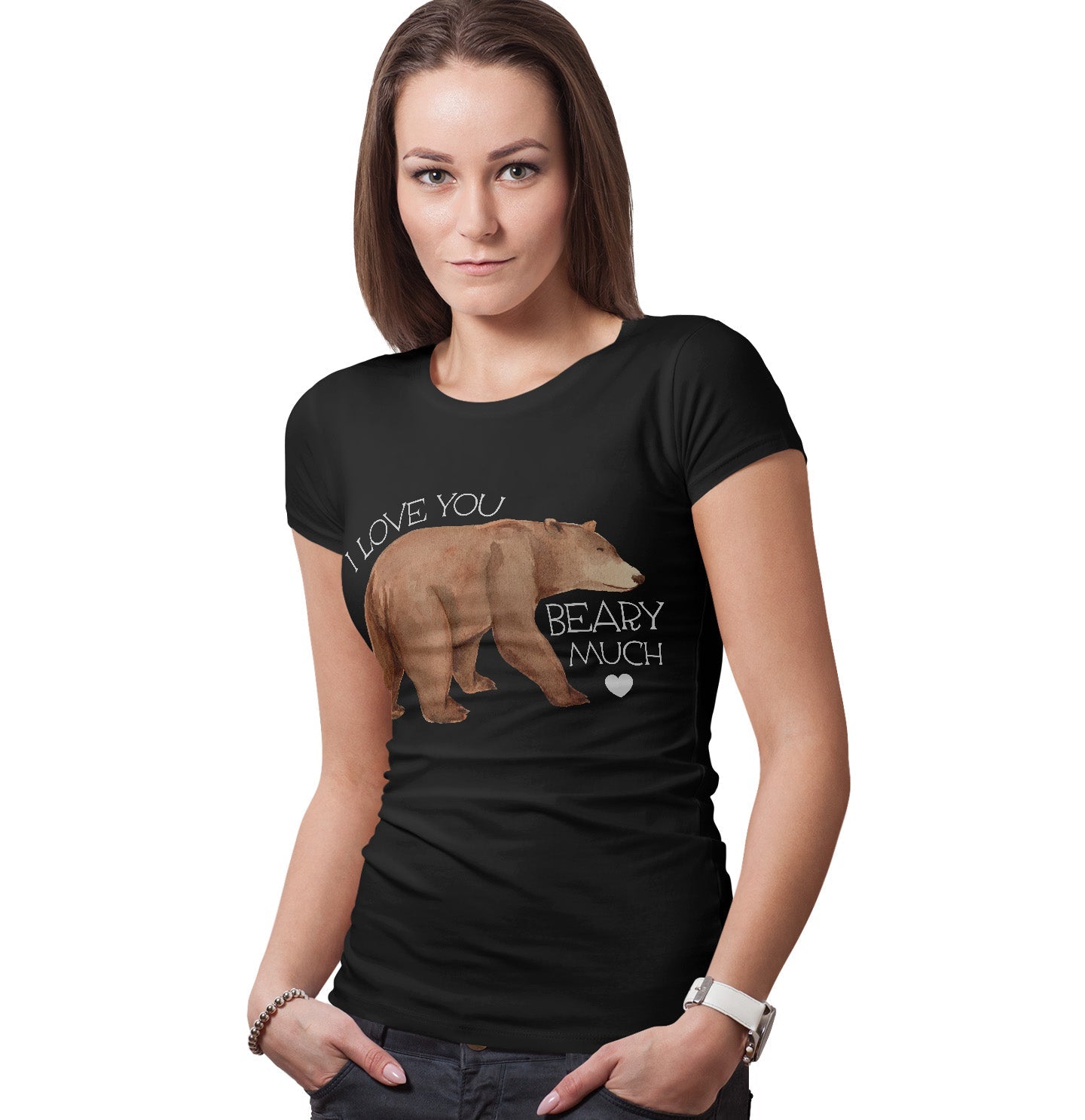 I Love You Beary Much - Women's Fitted T-Shirt