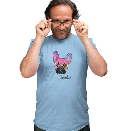 Animal Pride - Colorful Frenchie Headshot - Adult Unisex T-Shirt