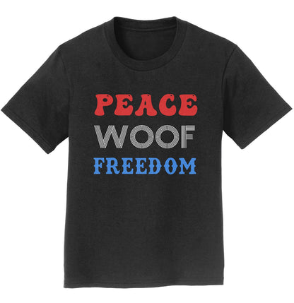 Peace Woof Freedom - Kids' Unisex T-Shirt