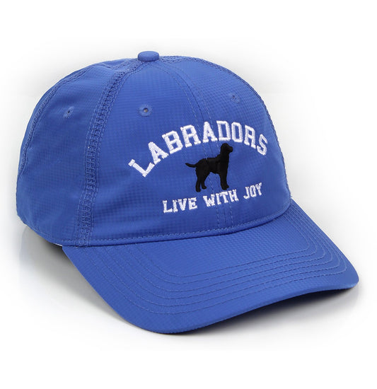Animal Pride - Labradors Live With Joy (On Blue) - Ladies Polyester Houndstooth Hat