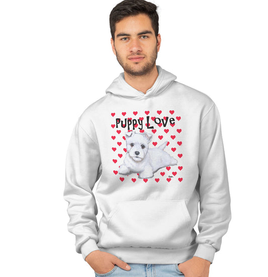Animal Pride - Westie Puppy Love - Adult Unisex Hoodie Sweatshirt
