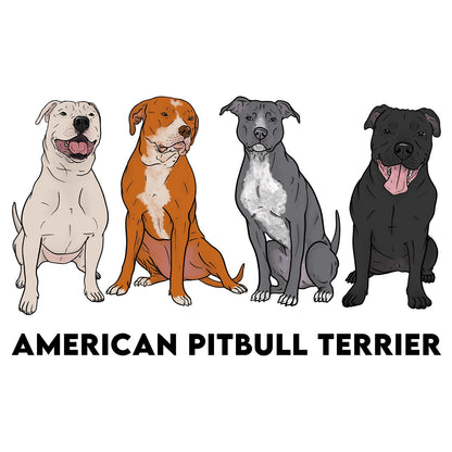 American Pit Bull Terrier Line Up - Adult Unisex Hoodie Sweatshirt