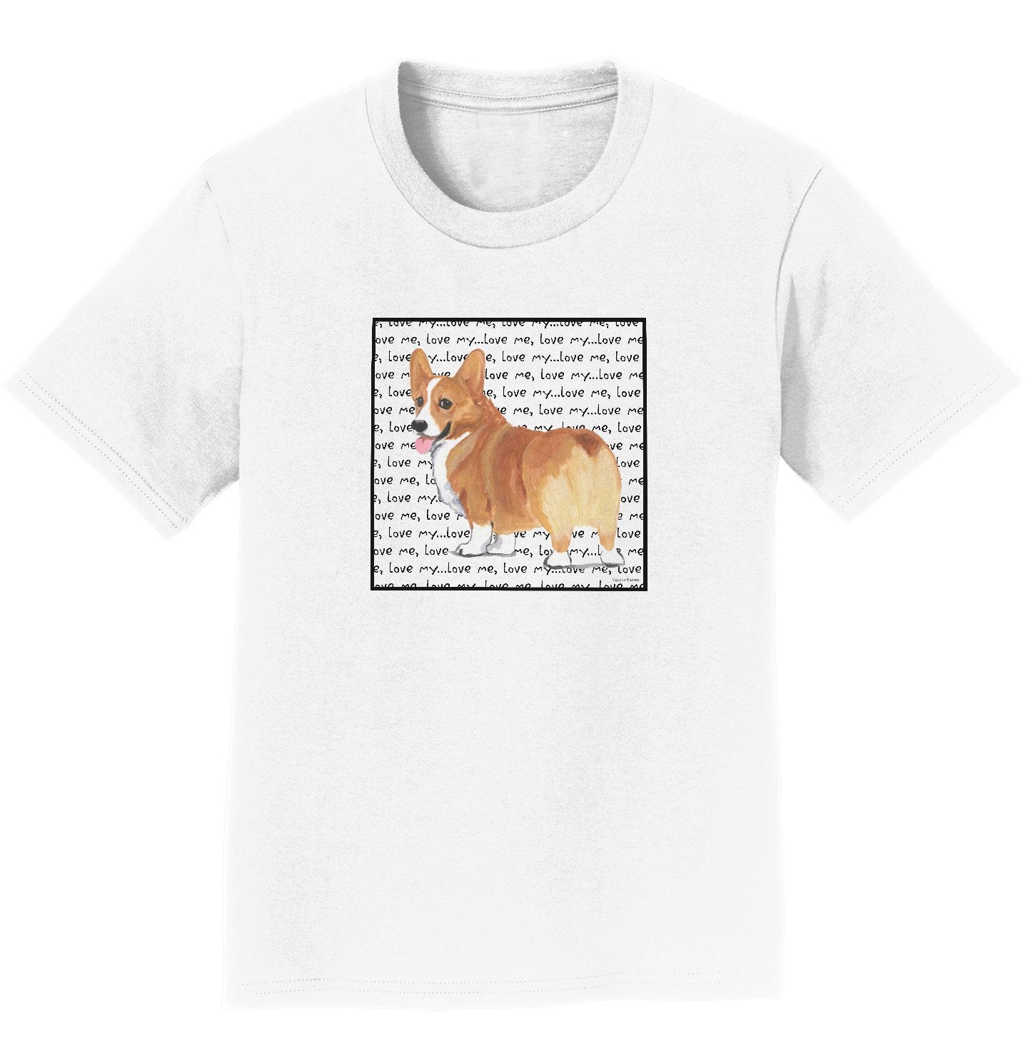 Corgi Love Text - Kids' Unisex T-Shirt