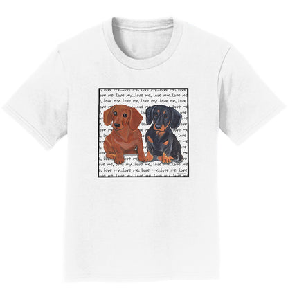 Dachshund Love Text - Kids' Unisex T-Shirt