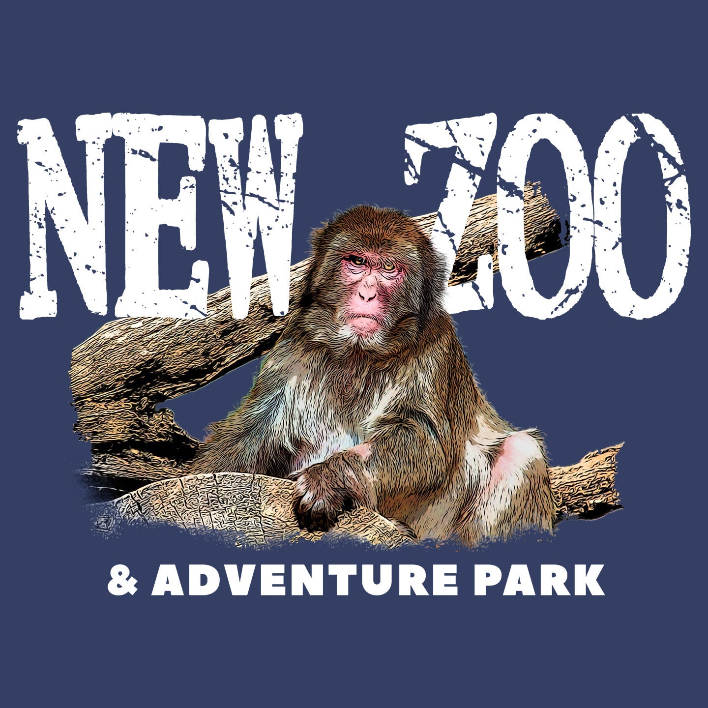 NEW Zoo Japanese Macaque Monkey Art - Adult Unisex T-Shirt