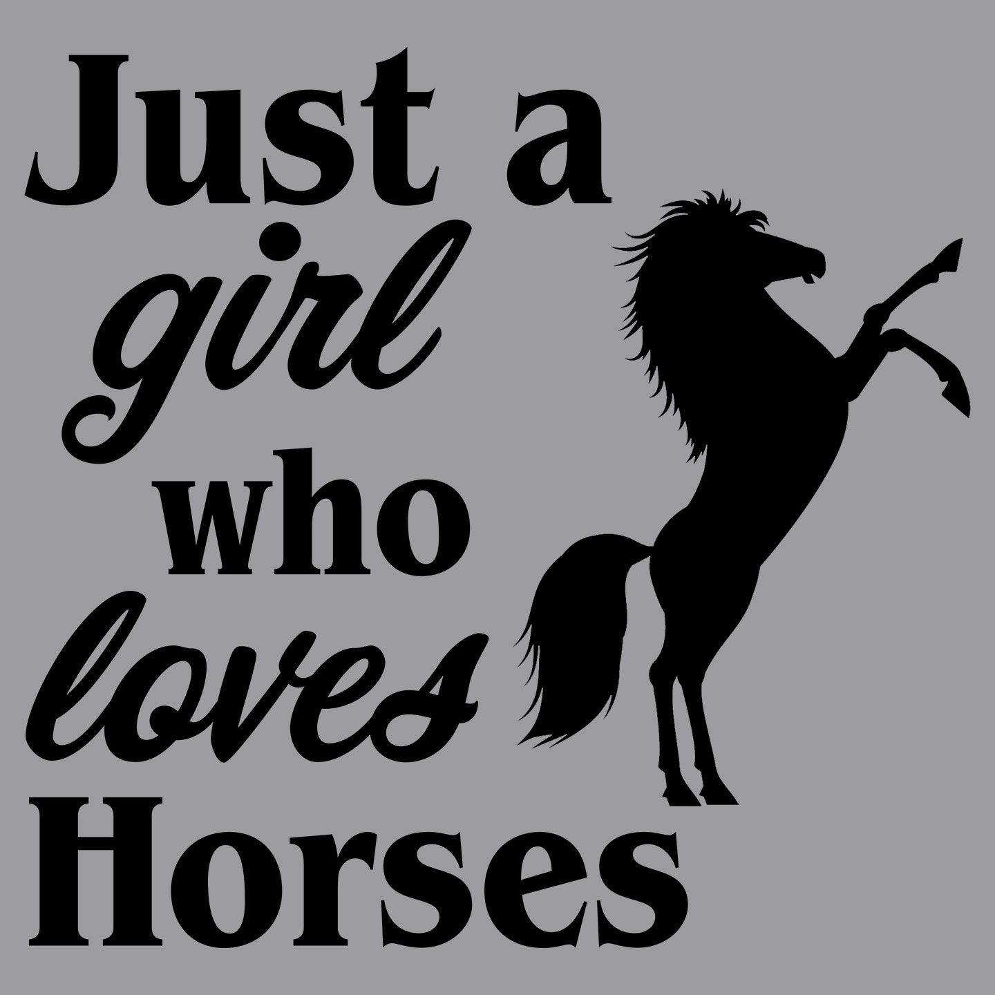 Just A Girl Who Loves Horses Silhouette - Women's V-Neck Long Sleeve T-Shirt