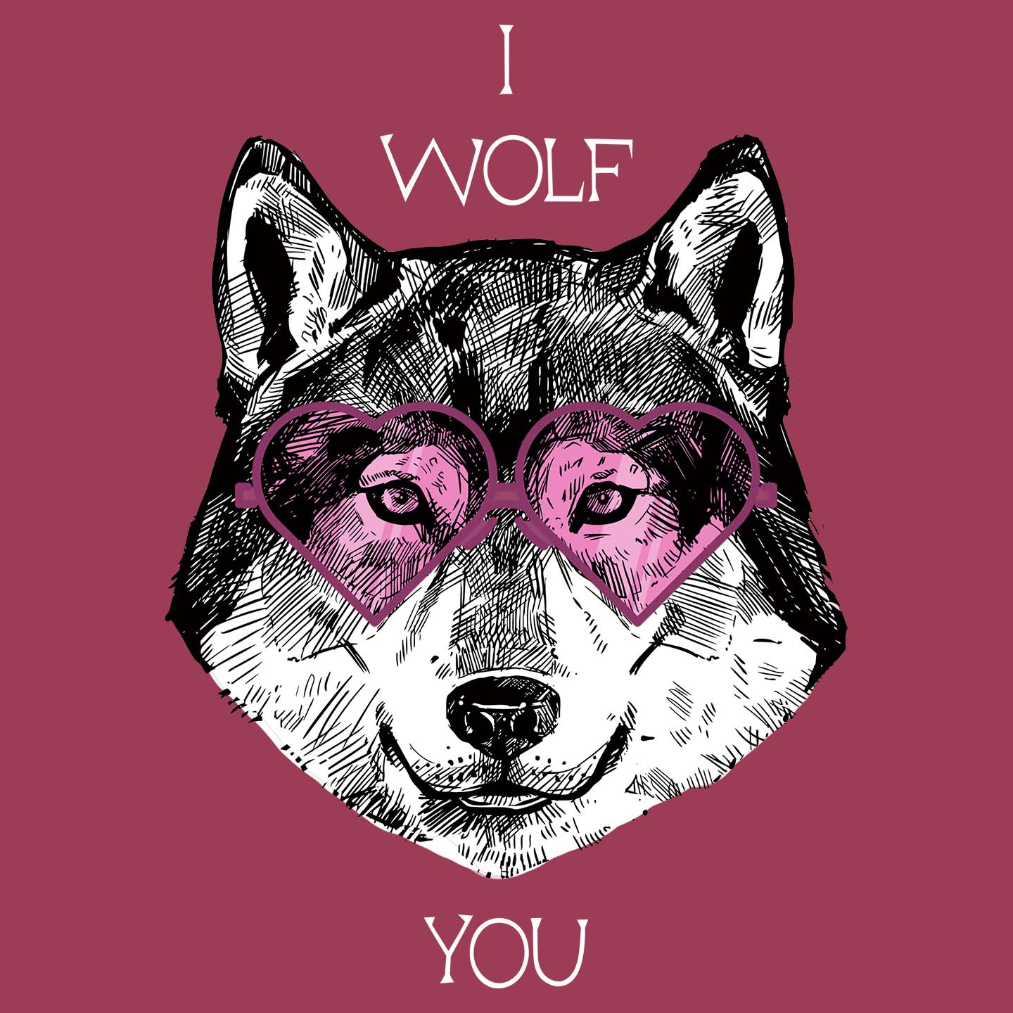 I Wolf You - Adult Unisex Hoodie Sweatshirt