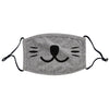 Whiskers Face Mask - Adjustable Ear Loops, Reusable & Washable, Cloth - Animal Pride