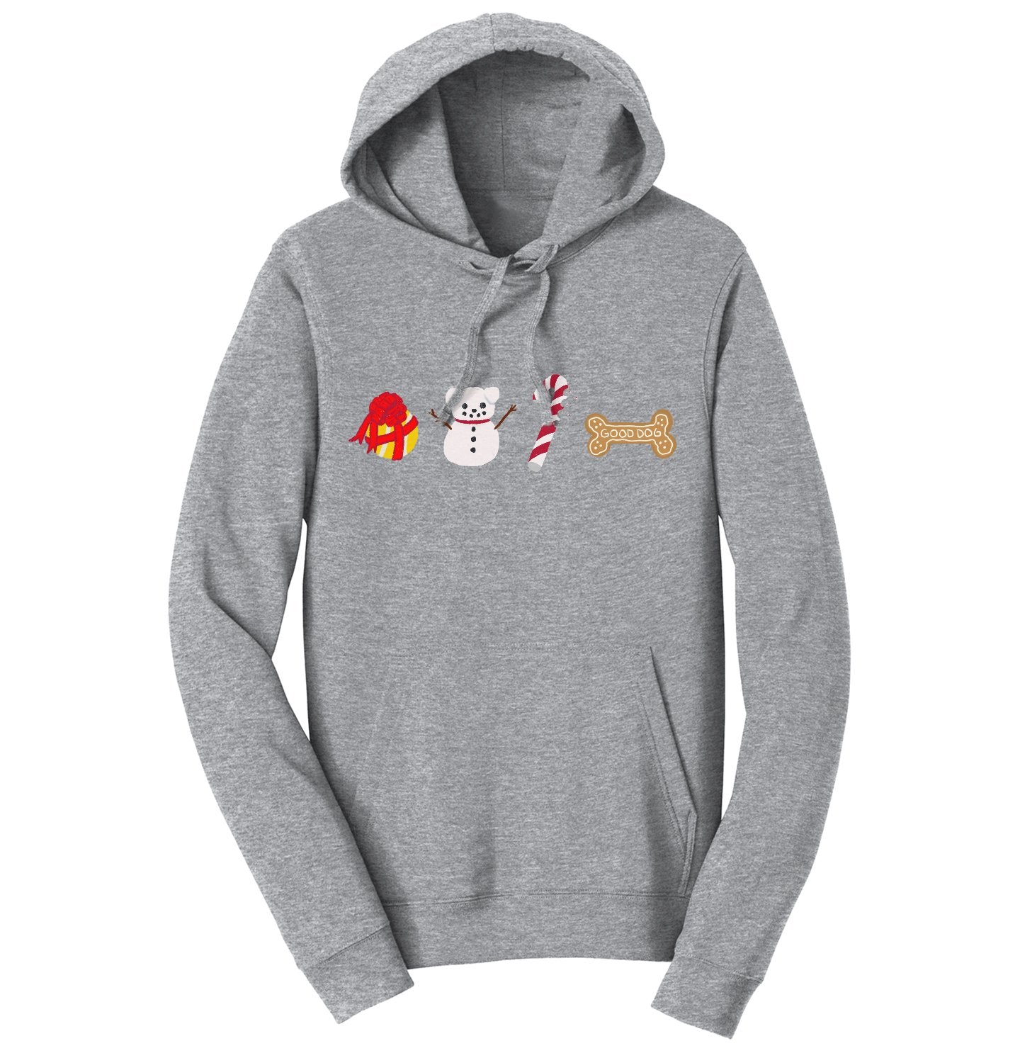 Christmas Dog Pattern - Adult Unisex Hoodie Sweatshirt