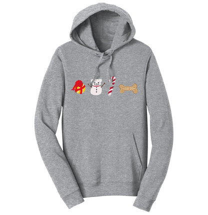 Christmas Dog Pattern - Adult Unisex Hoodie Sweatshirt