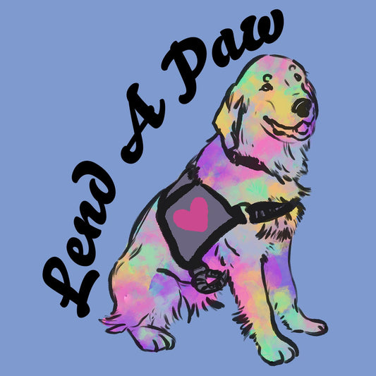 Lend a Paw Golden Retriever - Adult Tri-Blend T-Shirt